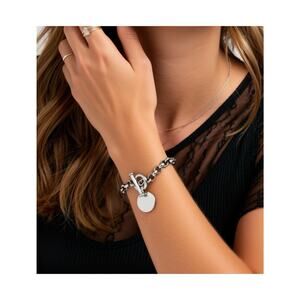 Vintage Sterling Silver Toggle Bracelet 925 23g Size 6.5